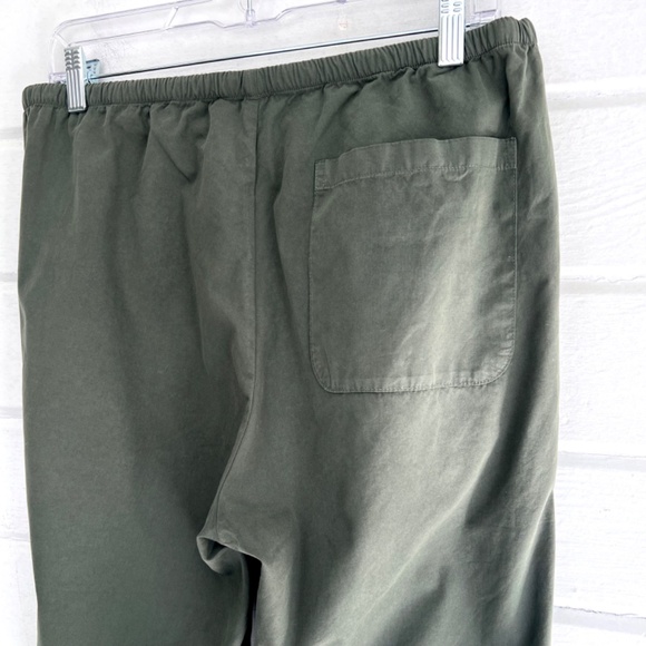 SKU SAVE KHAKI UNITED Haven Cotton Poplin Drawstring Pant in Basil - S - Picture 5 of 11
